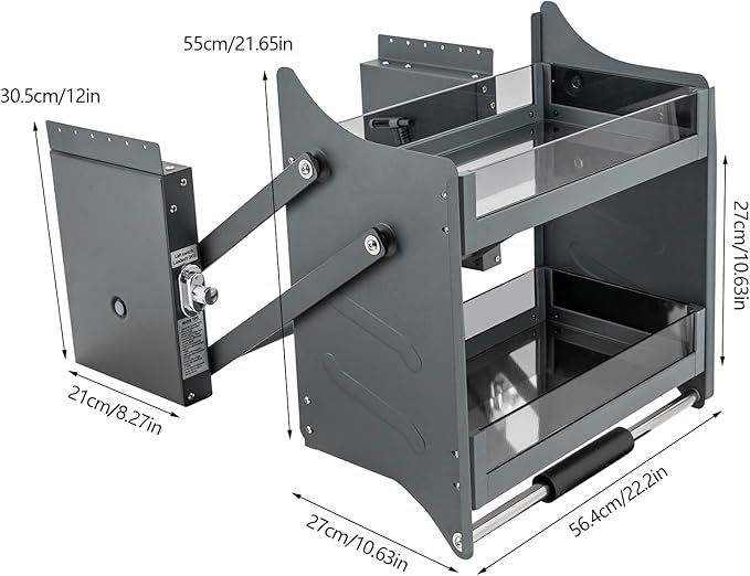 2-Tier Stainless Steel Pull-down Organizer, Ideal Slide out Spice Rack for Cabinet, Blind Corner Cabinet with 4 Baskets (Pull-down)