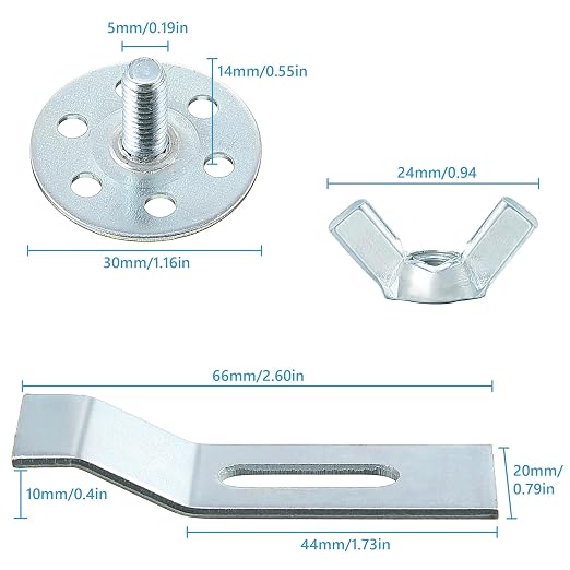 Enhon Undermount Sink Clips Kit 48 Pack, Sink Mounting Brackets, Heavy Duty Installation Hardware Fasteners for Kitchen Bathroom Countertop Vanity Sinks