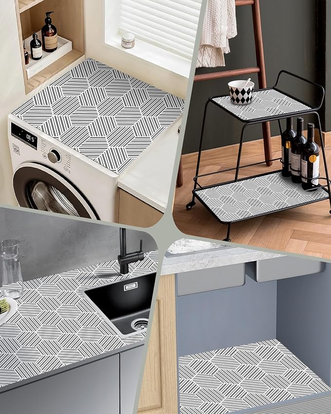 Shelf Liner Drawer Liner for Kitchen Cabinet, 17.5In x 20FT Non-Adhesive Slip Resistant Cabinet Liners, Thickened Strong Grip Waterproof Shelf Paper Protect Cupboard, Dresser, Bathroom Drawers, Gray