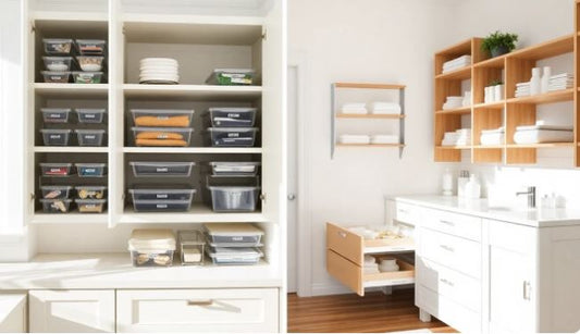 Smart cabinet organizers for efficient kitchen storage
