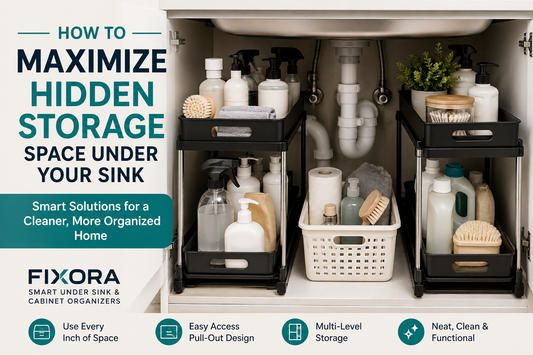 Under sink storage solutions for organized kitchen and bathroom cabinets