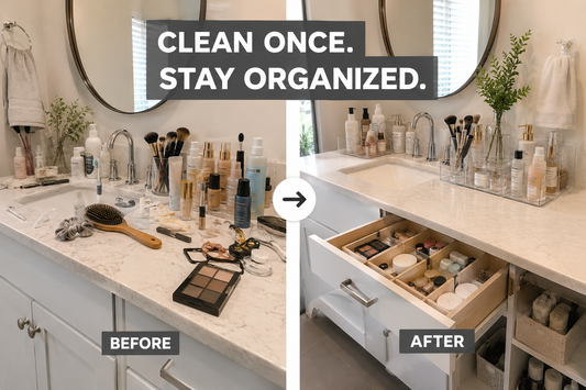 Bathroom vanity organization tips using vanity organizer and drawer storage