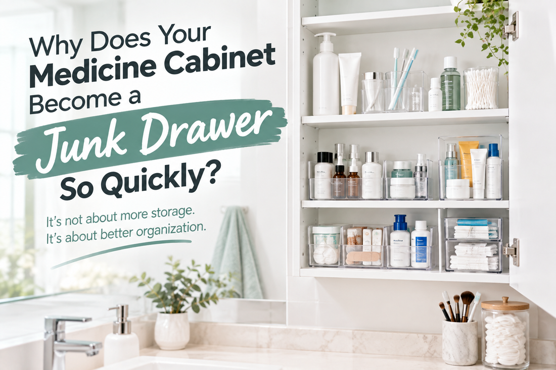 Medicine cabinet organization and bathroom storage ideas