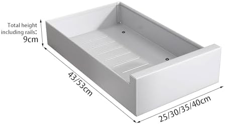 2 Pack Metal Pull Out Cabinet Organizer with Smooth Sliding Track, Removable Design for Easy Cleaning, No Drill Adhesive Slide Out Storage for Kitchen, Pantry, Bathroom Cabinets