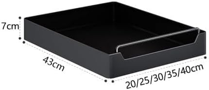 Expandable Pull-Out Cabinet Organizer, Stainless Steel Slide-Out Drawers for Kitchen, Bathroom, Pantry, and Office, No Drilling Required, Adjustable Storage Shelves(43 * 40 * 7cm)