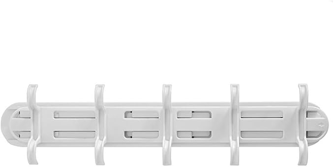 Under Cabinet Hanging Rack White Pull-Out Storage Organizer for Kitchen Mugs Towels Utensils Wardrobe No Drill Installation Space Saving 27cm
