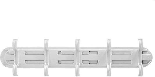 Under Cabinet Hanging Rack White Pull-Out Storage Organizer for Kitchen Mugs Towels Utensils Wardrobe No Drill Installation Space Saving 27cm