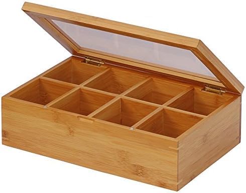 Oceanstar - TB1323 Bamboo Tea Box,12 Inch,Natural,(Pack of 6)