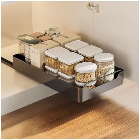 Kitchen Organizer Pull Out Drawers* Pull-Out Kitchen Storage Drawer,Pull-out Kitchen CupboardTelescopic Drawer Pull Out Drawer Kitchen Expandable Pull Out Drawers Pull Out Cupboard Organizer No Drilli