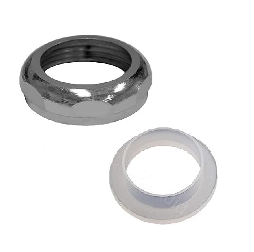 EZ-Fluid 1-1/2" Universal Brass Slip Joint Nut and Tailpiece Washer Gasket,Chrome for 3-1/2 Inch Kitchen Sink Strainer Drain Tubular (1)