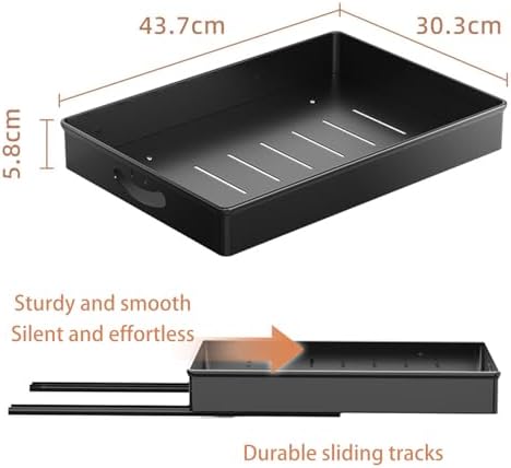 2 Pack Pull-Out Storage Organizers for Kitchen Cabinets, No-Drill Design, Chrome-Plated Steel, Ideal for Pantry and Bathroom Organization