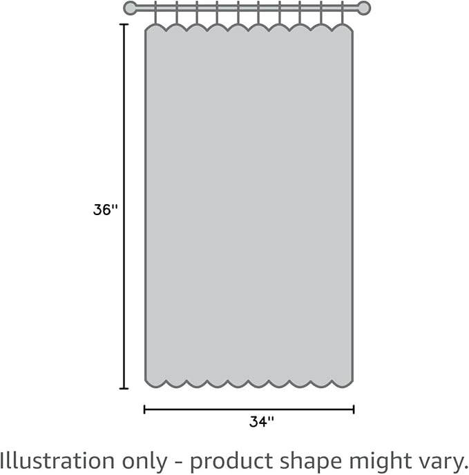 KOUFALL Small Window Curtains White Short 36 Inch Length Semi Blackout for Kitchen Bathroom Door Laundry Room