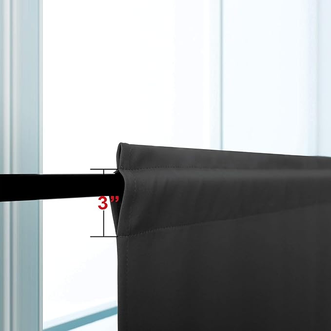 KOUFALL Small Window Blinds for Bathroom Kitchen,Blackout Keep Heat Black Out Window Coverings Heat Blocking Curtains for Bedroom,20 Inch Length Dark Gray