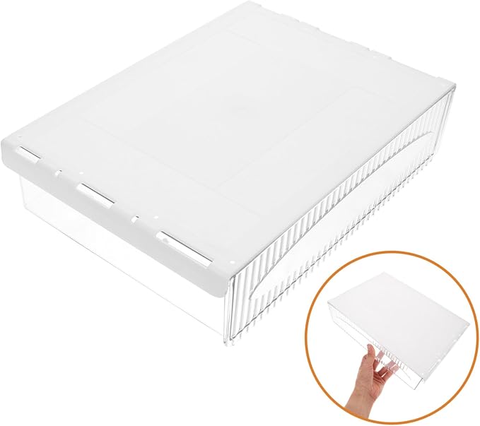 Uonlytech Desk Drawer Organizer Box Hidden Storage Solution for Office Supplies No Drill Pull-Out Design for Home and Office Use