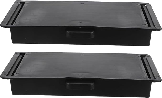 SHERCHPRY 2pcs Under Desk Slide Out Drawer Organizer for Office and Home No-drill Self-adhesive Hidden Storage Box for Stationery Cosmetics and Small Items Easy-access Pull-out Tray for Desk