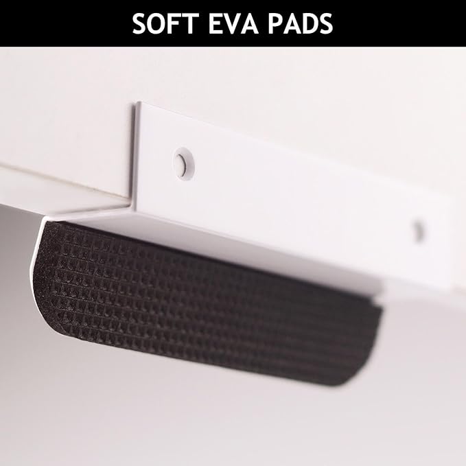 RVPEKUPE 2-Pack Under Cabinet Foot Pull with Adhesive and Screws, Hands Free Toe Foot Pull Opener for Kitchen Trash Cabinet Drawer, 4 Inch (White)