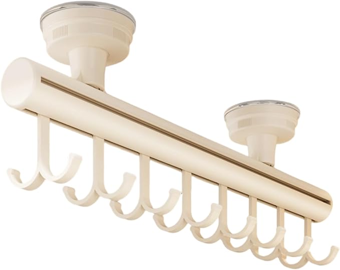 Vertical Space Saving Pull Out Suction Cup Clothes Hanger for Wardrobes Organization Without Drilling Modern Styles Strong Suction