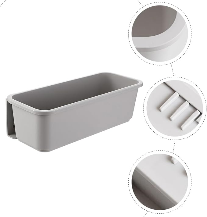 Abaodam Cabinet Pull out Drawer Organizer Grey, Wall-mounted No Drill Kitchen Storage Box Slide-out Design for Pantry and Sink Storage