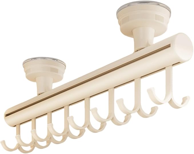 Vertical Space Saving Pull Out Suction Cup Clothes Hanger for Wardrobes Organization Without Drilling Modern Styles Strong Suction