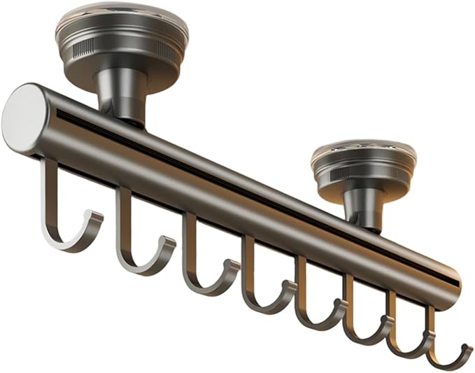 Modern Simple Suction Cup Hanger Systems Pull Out Design for Clothes Storage in Closet Wardrobes Space Efficient Suction Cup Hanger