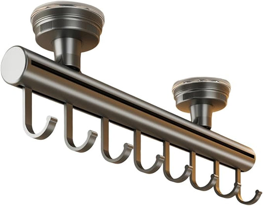 Modern Simple Suction Cup Hanger Systems Pull Out Design for Clothes Storage in Closet Wardrobes Space Efficient Suction Cup Hanger