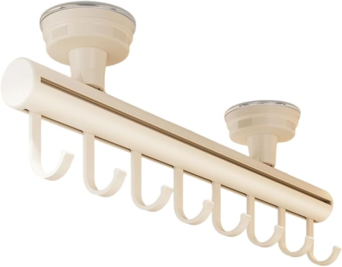 Modern Simple Suction Cup Hanger Systems Pull Out Design for Clothes Storage in Closet Wardrobes Space Efficient Suction Cup Hanger