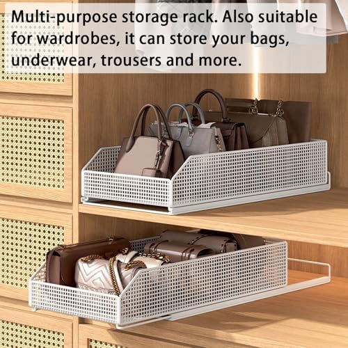 2 Pack Pull Out Cabinet Organizer, No Drill Slide Out Shelves, Adjustable Pantry Storage Solution for Kitchen, Bathroom, Bedroom - Easy Install, Space-Saving Design