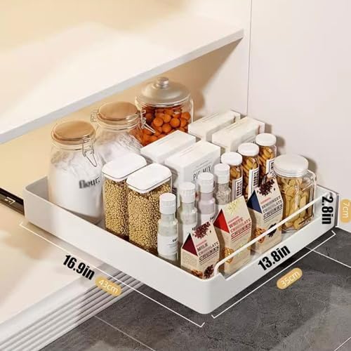 Kitchen Organizer Pull Out Drawers* Pull-Out Kitchen Storage Drawer,Pull-out Kitchen CupboardTelescopic Drawer Pull Out Drawer Kitchen Expandable Pull Out Drawers Pull Out Cupboard Organizer No Drilli