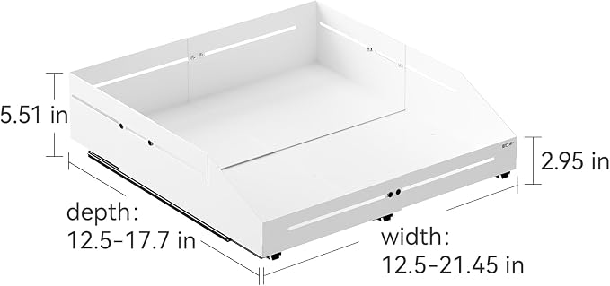 Cabinet Organizer - Zero-Drill Installation, 4-Way Expansion, Modern Design for Kitchen & Pantry Depth (12.5"-17.7") & Width (12.5"-21.45")