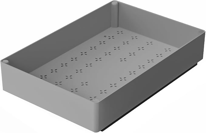 Garvee Expandable Pull Out Cabinet Organizer, 15.75'' Heavy Duty Peel and Stick Roll Out Drawer for Pots and Pans Adjustable Adhesive No Drill Screw Slide Out Drawers for Kitchen Gray