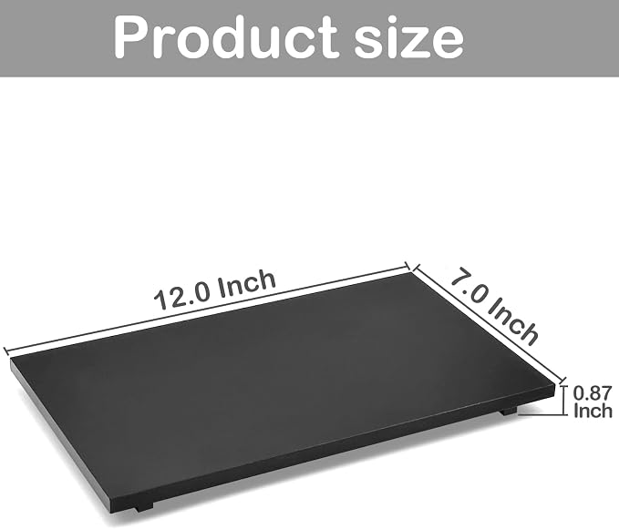 Acrylic Soap Pedestal Stand Sink Tray for Kitchen Bathroom Counter, Black