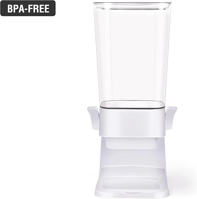 Cereal Dispenser Countertop Large Cereal Containers Storage Dispenser For Pantry Dry Food Dispenser Countertop Rice Candy Dispenser Machine For Snack,Nuts, Granola(White,3 pack)