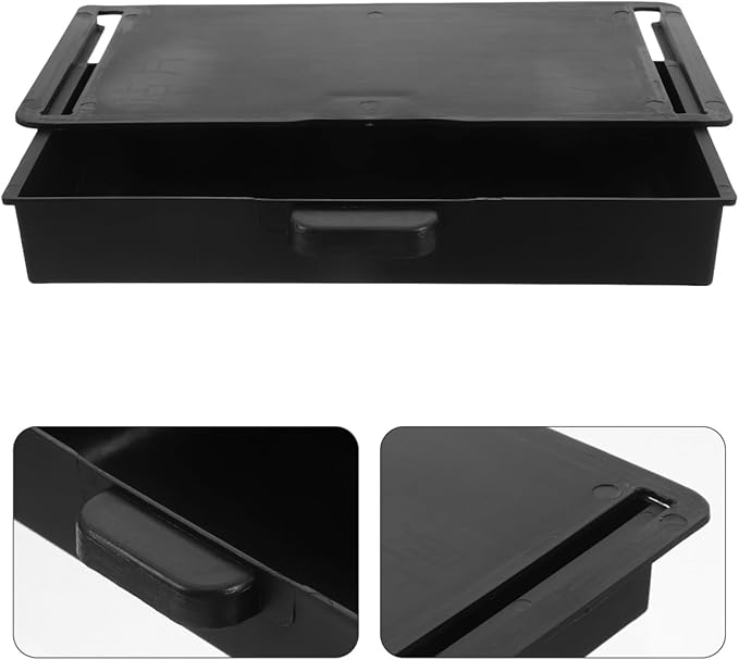 Adhesive under Desk Storage Box Hidden Slide Out Drawers No Drill Installation Desk Organizer for Home Office Kitchen 9.25X4.13X1.37In