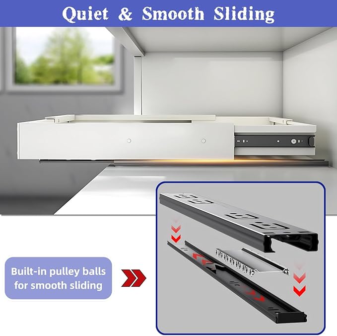 1/2 Pack Pull Out Cabinet Organiser, Extendable Slide Out Drawers, No Drilling and Nailing, for Kitchen Cupboard, Living Room, Home(Size:1 Pack,Color:White)