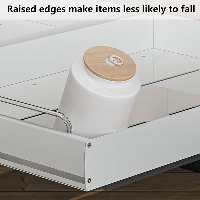 Stainless Steel Pull Out Cabinet Organizer, Pull Out Drawers for Cabinets, Slide Out Drawers for Kitchen Cabinets, Bathroom Cabinet Organizer, Pantry, No Drill,15.7" w*19.7" dx2.36 h
