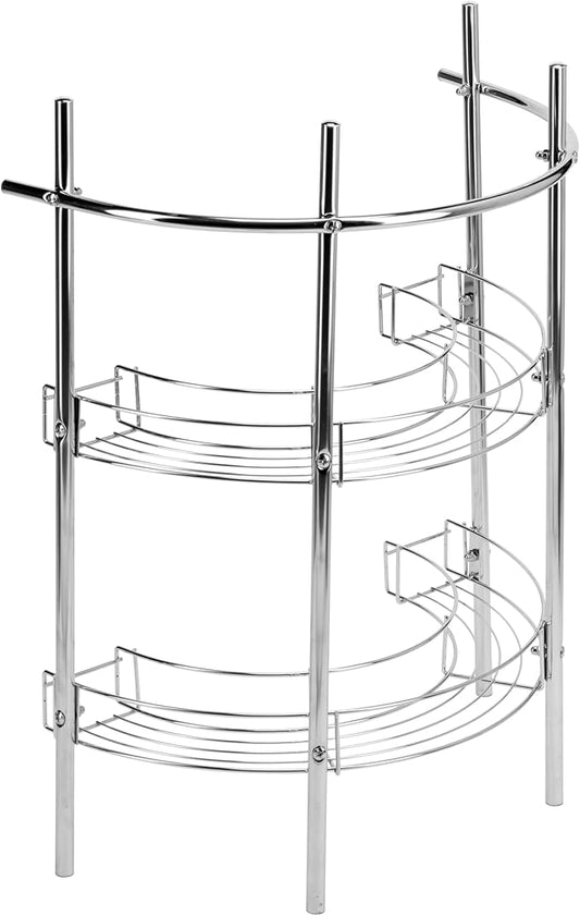 Croydex AJ401341 Chrome Plated Under Basin Storage Unit