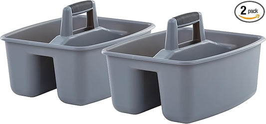 Mighty Tuff Rough and Rugged All-Purpose Cleaning Caddy, Grey/Black 2 Count (CD0170)