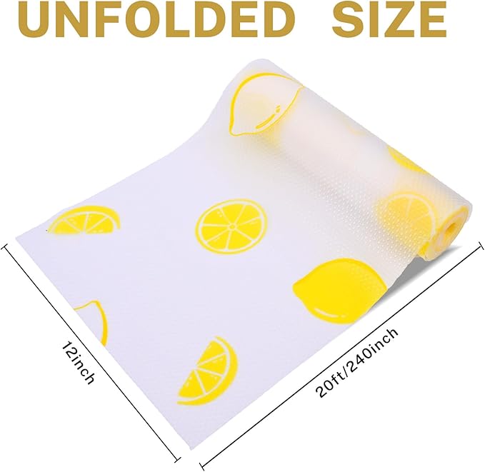 Shelf Liners Drawer Shelf and Cabinet Liner 12in x 20FT, Non Adhesive Non-Slip Waterproof Liners Protect Kitchen Cabinets and Cupboard Shelves, Bathroom Dresser Drawers Table Mats, Pantry Cover Pads