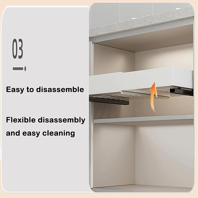 Expandable Drawer Orga PullOut Kitchen Storage Solution Adjustable No Drill Design for Cabinets ng Drawer System，46-68cm X 42cm X 7.5 Cm-1PCS，46-68cm X 42cm X 7.5 Cm-1PCS