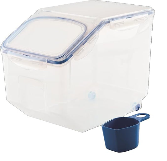 Lock & Lock Bulk Storage Bins Food Storage Container with Wheels (50.72-Cup)