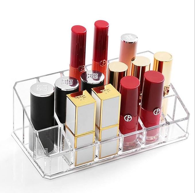 Weiai Lipstick Holder Lipgloss Organizer 18 Slot Makeup Cosmetics Storage Display