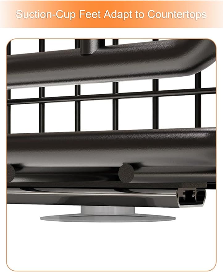 Pull Out Drawers for Kitchen Cabinets - No Drill, Adjustable Non-Slip Feet, Easy Installation, Space-Saving Storage Solution (Milk, 23.5x39.5x11 cm)