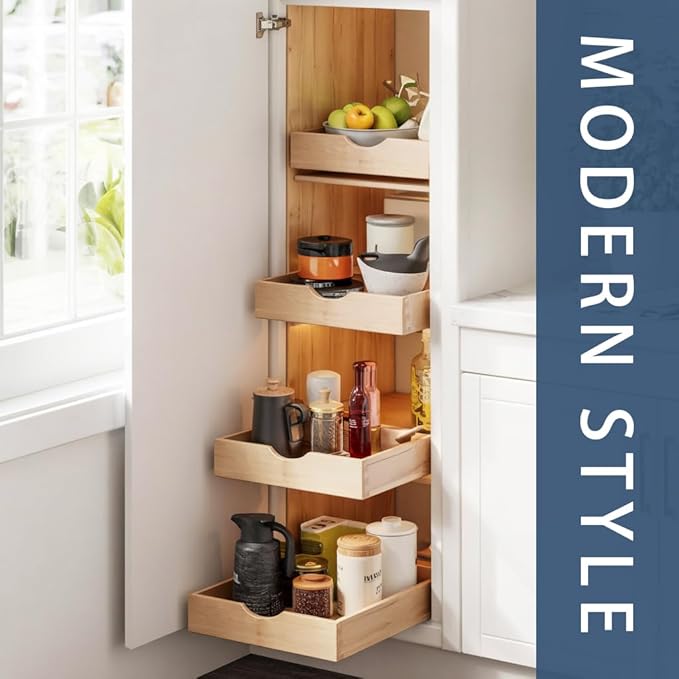 Pull Out Cabinet Drawers - 6x2 Size Options (12-23'W,18-21'D), Pre-Assembled with Soft Close Slides, Solid Beechwood, Easy Installation(26'W x 18'D)