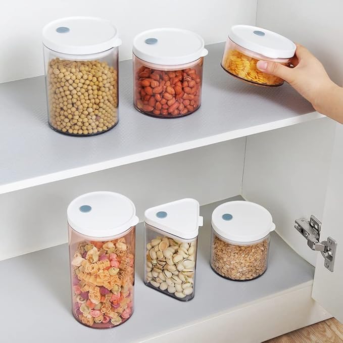 Waterproof Shelf Liner No Slip Drawer Liner for Bathroom, Non Adhesive Kitchen Cabinet Mats EVA Plastic Drawer Mats Roll for Closet, Shelves, Cupboard, Countertop, Fridge Liner -Light Grey 17.7"×78.7"