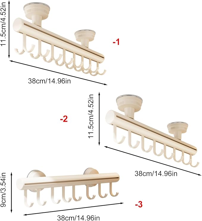 Suction Cup Mounted Drillless Pull Out Clothing Hanger for Home Wardrobes Storage Organizers Space Saving Design