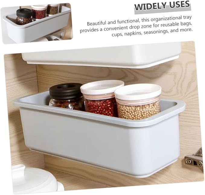 Self-adhesive Wall Mount Storage Container Expandable Hanging Organizer for Kitchen Bathroom Closet