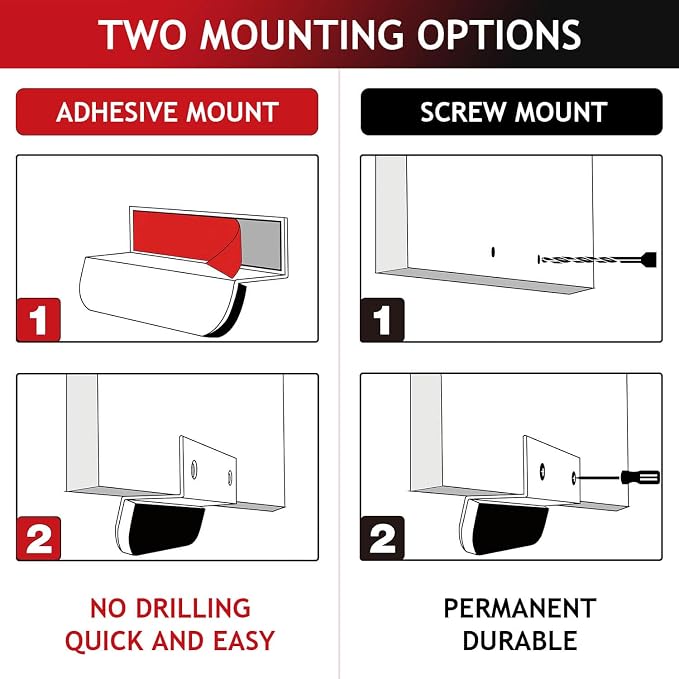 RVPEKUPE 1-Pack Under Cabinet Foot Pull with Adhesive and Screws, Hands Free Toe Foot Pull Opener for Kitchen Trash Cabinet Drawer, 4 Inch (White)