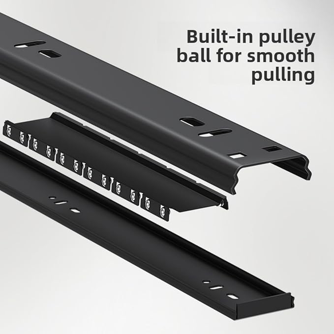 1PCS Expandable Pull Out Cabinet Organizer pots and pans organizer under cabinet Upgrade 3 Slide Rails Slide Out Drawers Roll Out Shelves Adhesive,Adjustable Width