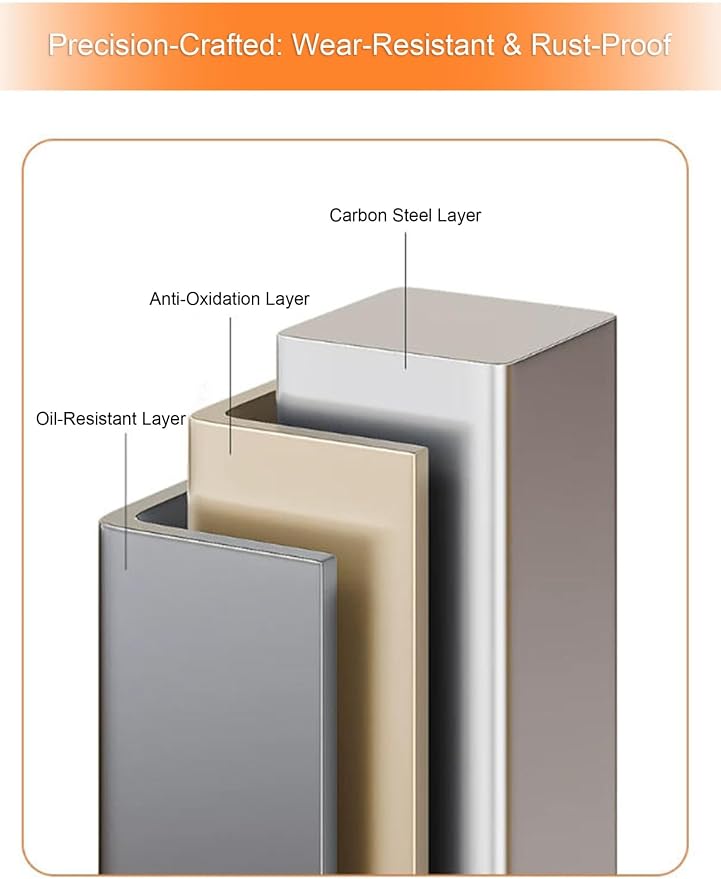 Pull Out Drawers for Kitchen Cabinets - No Drill, Adjustable Non-Slip Feet, Easy Installation, Space-Saving Storage Solution (Milk, 23.5x39.5x11 cm)