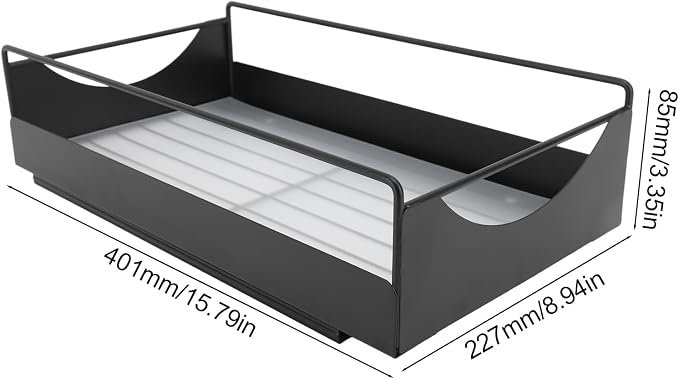 Estink Pull Out Cabinet Organizer Cabinet Drawers Slide Out Kitchen Pull Out Drawers for Cabinets Slide Out Pantry Shelves No Drill Installation with Smooth Glide (M(66x45x17cm/26x17.72x6.69in))